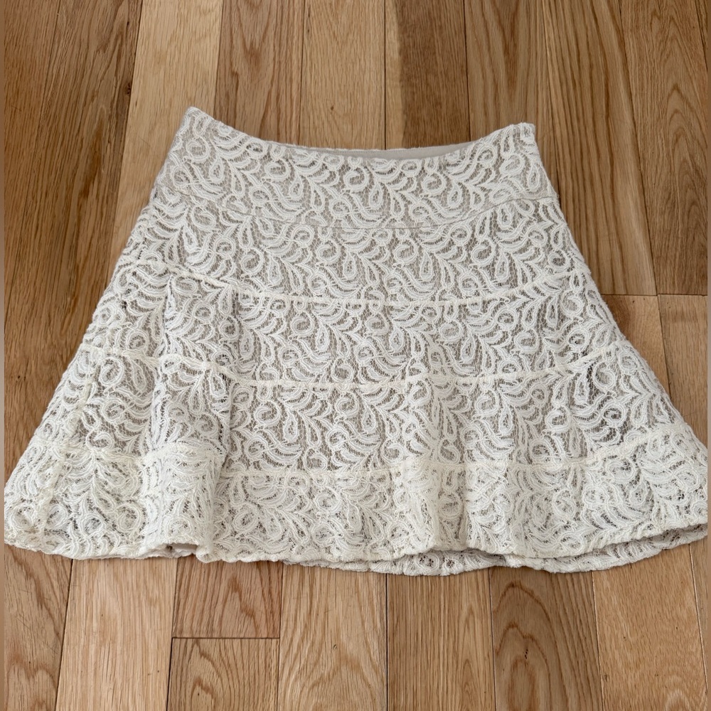 Express White Lace Mini Skirt Size 2